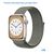  Ремешок нейлоновый Great Case Sport для Apple Watch 38/40/41 мм, 225мм, на липучке, серо-зеленый (39) 